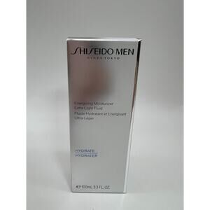 Shiseido Men Energizing Moisturizer Extra Light Fluid 100ml 3.3oz New Sealed
